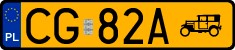 License plates of Poland, Oldtimers