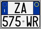 License plate of Italy, Cars (1994 year series)