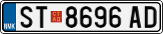 License plate of North Macedonia, Regular plates (2012)