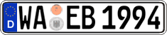 German license plate, Regular plates