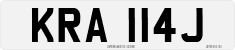 License plate of the United Kingdom, 1963 year system
