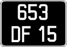 French license plate, FNI