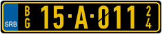 License plate of Serbia, Diplomatic