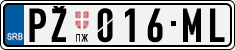 License plate of Serbia, Cars