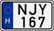 license plates of Hungary, Cars (1990)