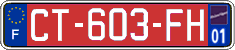 French license plate, SIV (free zones)