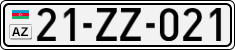 License plate of Azerbaijan, Cars