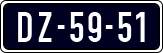 License plate of the Netherlands, Imported oldtimers (cars)