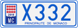 License plate of Monaco, Cars
