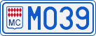 License plate of Monaco, Cars