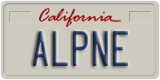 California, Vanity Plates