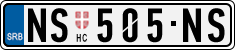 License plate of Serbia, Cars