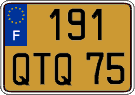 French license plate, FNI