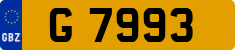 License plate of Gibraltar, Regular car plates (G 12345)