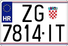 License plate of Croatia, Regular plates