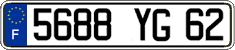 French license plate, FNI
