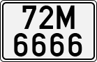 License plate of Vietnam, Cars
