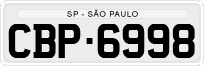 License plate of Brazil, Private owners (1990)