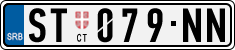 License plate of Serbia, Cars