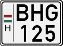 license plates of Hungary, Cars (1990)
