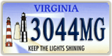 Virginia, Specialty plates (1234AB)