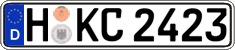 German license plate, Regular plates