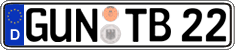 German license plate, Regular plates
