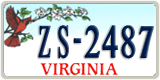 Virginia, Specialty plates (AB-1234)