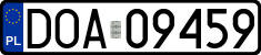 License plates of Poland, Regular car plates