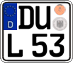 German license plate, Regular plates
