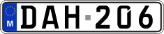 License plate of Malta, Regular plates (ABC 123)
