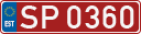 License plate of Estonia, Sportcars