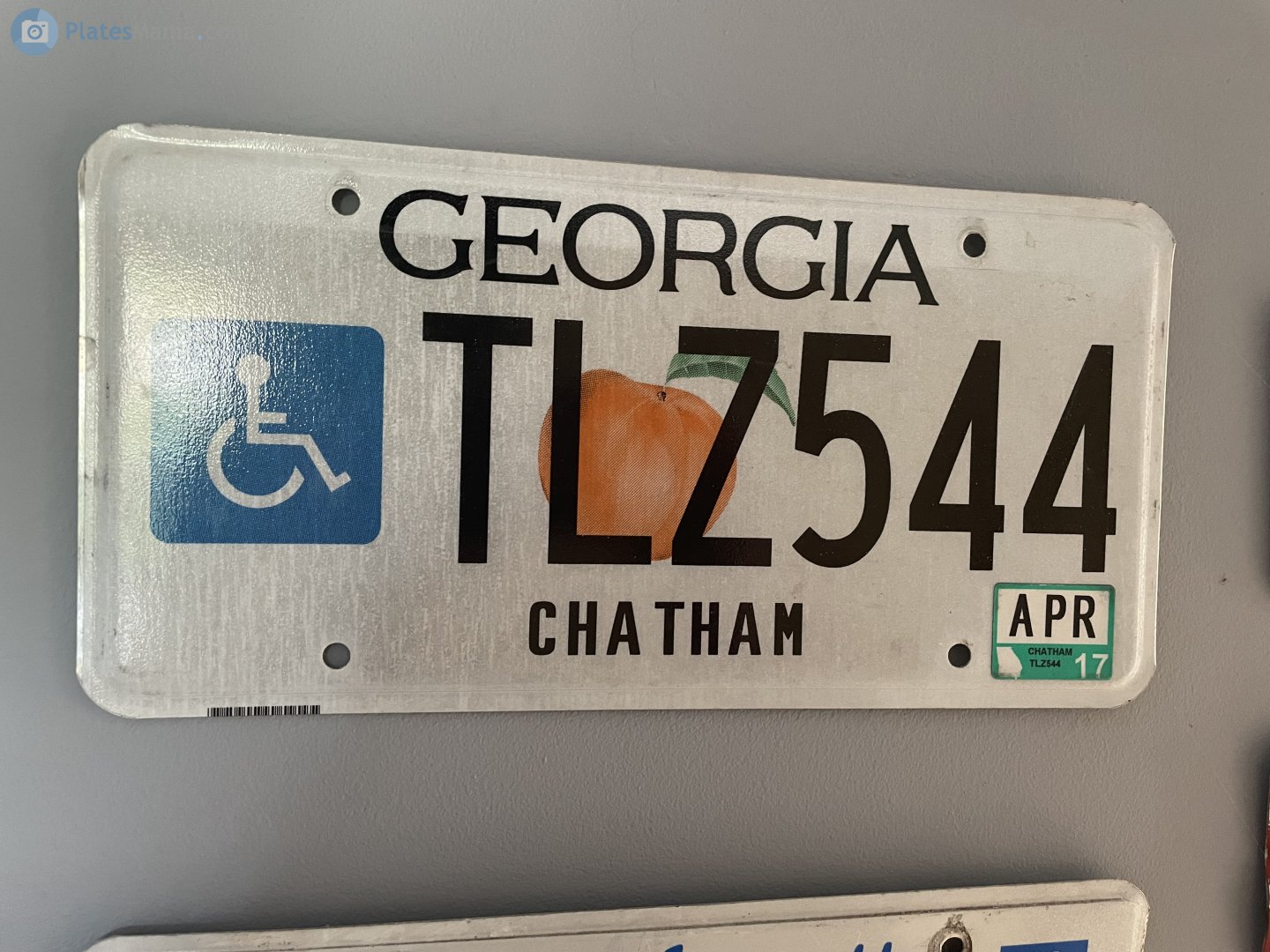 TLZ544, License plate without vehicle 