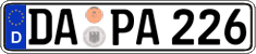 German license plate, Regular plates