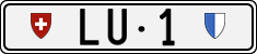 License plate of Switzerland, Cars