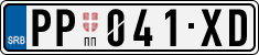 License plate of Serbia, Cars