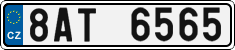 License plate of the Czech Republic, Cars (2001)