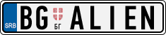 License plate of Serbia, Vanity Plates