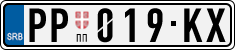 License plate of Serbia, Cars