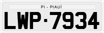 License plate of Brazil, Private owners (1990)
