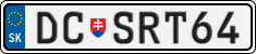 License plate of Slovakia, Vanity Plates