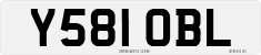 License plate of the United Kingdom, 1983 year system