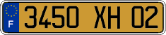 French license plate, FNI