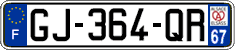 French license plate, SIV (ordinary)