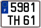 French license plate, FNI