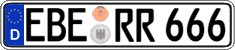 German license plate, Regular plates