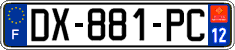 French license plate, SIV (ordinary)