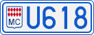 License plate of Monaco, Cars