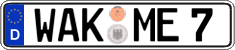 German license plate, Regular plates
