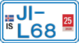 License plate of Iceland, Cars
